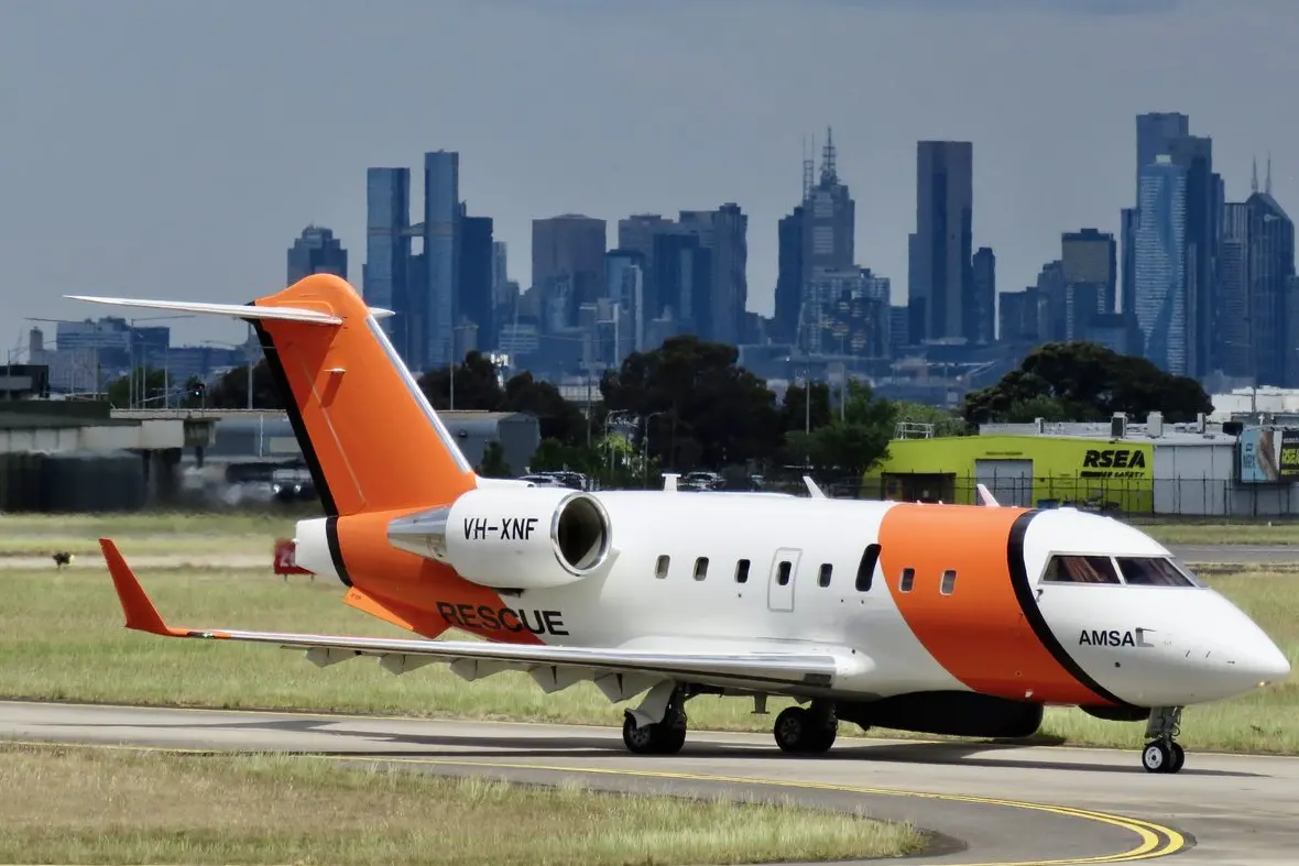 SEARCH AND RESCUE: An Australian Maritime Safety Authority Challenger jet, is assisting in the search for a missing light aircraft near Khancoban in the Snowy Mountains after taking off from Wangaratta. PHOTO: Australian Maritime Safety Authority