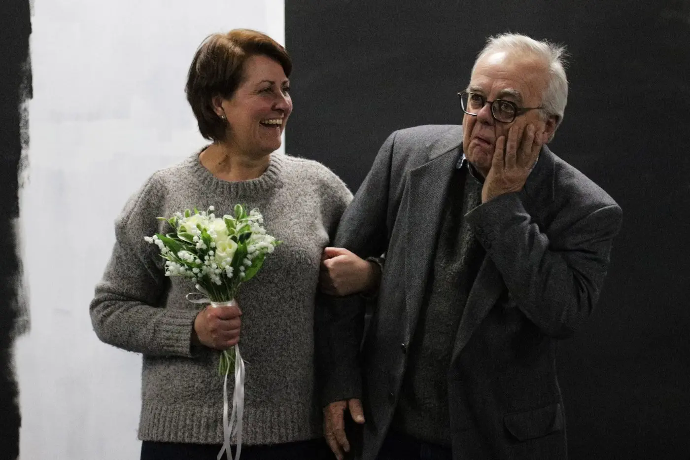 ICONIC DUO: Kirsty Woods and Jeff Faithfull play Jane Edwards and Harvey Baines in the Wangaratta Players laugh-out-loud comedy Waiting for God, coming to the Stage Door Studio in November. PHOTO: Ailie Witting
