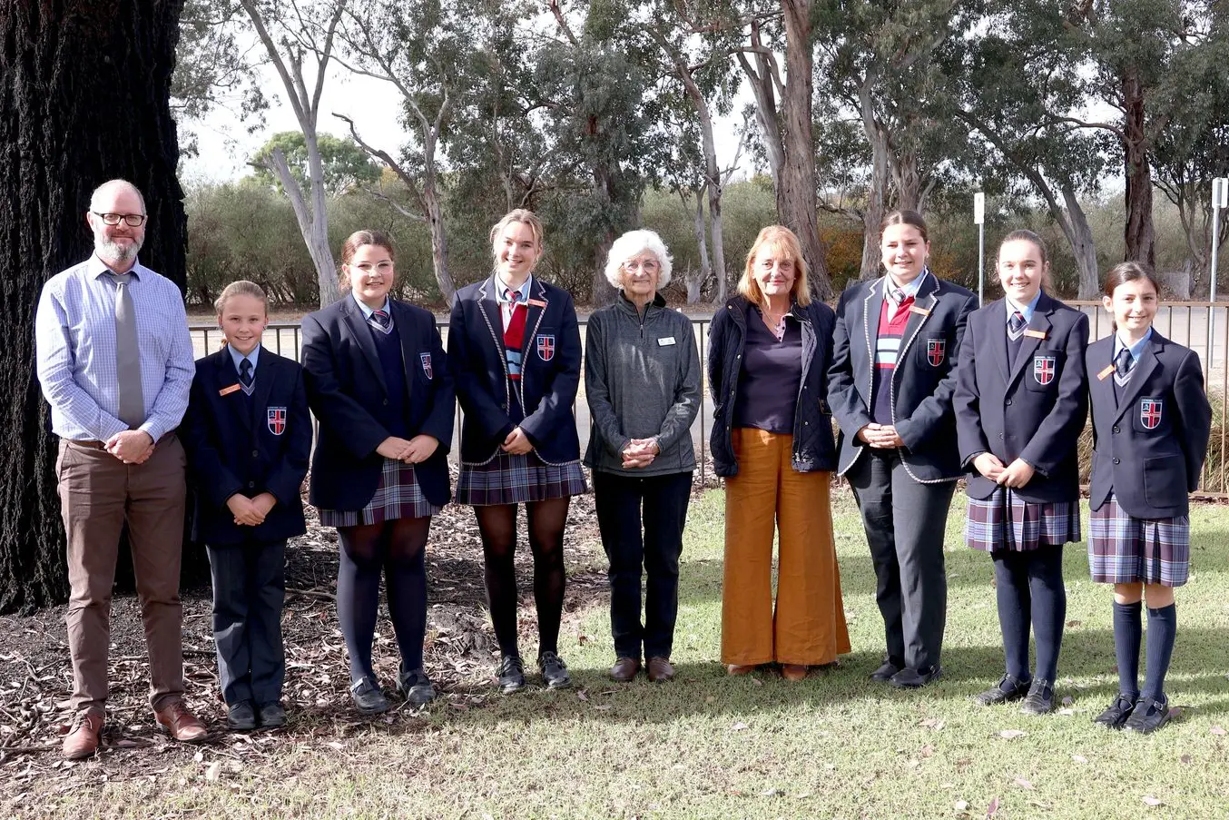 OPEN FOR NOMINATIONS: Zonta Wangaratta are eager to offer their new Women in STEM Award on the back of a donation by Cathedral College students. Pictured earlier in the year are Bradley Murray (left), Emily McLean, Ruby Ham, Hannah Witts, Kay Adams, Elizabeth Wilson, Mia Ham, Harlow Cooper and Elliane Hunkin.