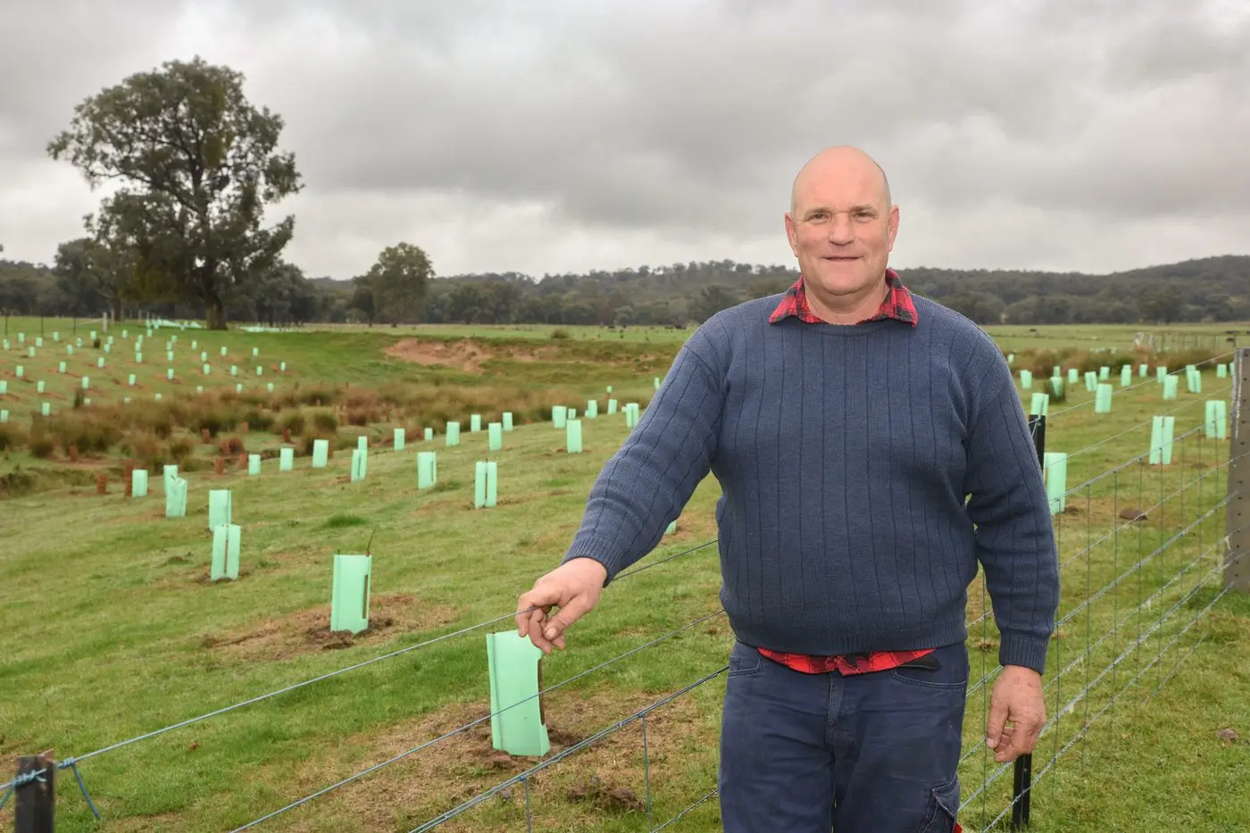 POSITIVE PLANTING: Landholder Craig Stevenson encourages other landholders to join Landcare projects in tree planting. PHOTO: Kurt Hickling
