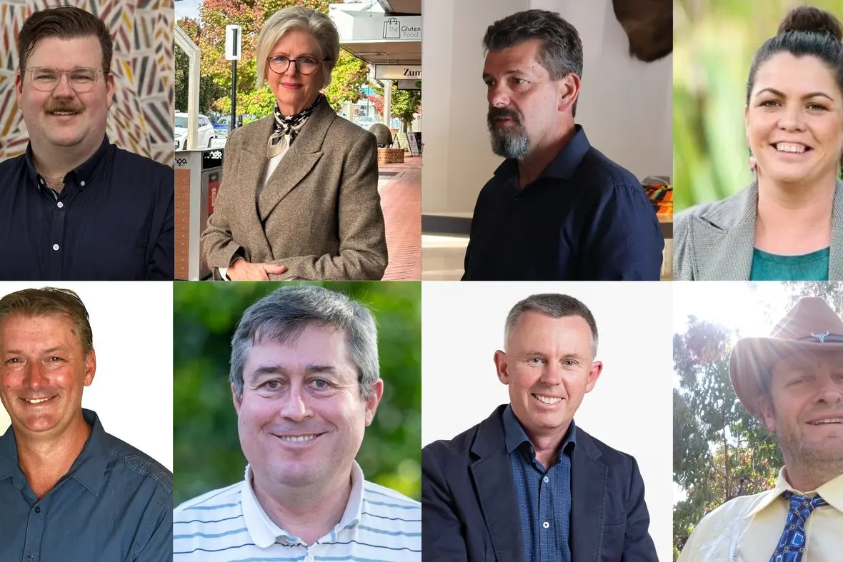 INDI CANDIDATES: Indi candidates, who have publicly announced they will nominate, include (clockwise from top left) Mitch Bridges, Helen Haines, James Trenery, Alysia Regan, Athol Thomas, Tim Quilty, Michael White, and Mark McFarlane. 