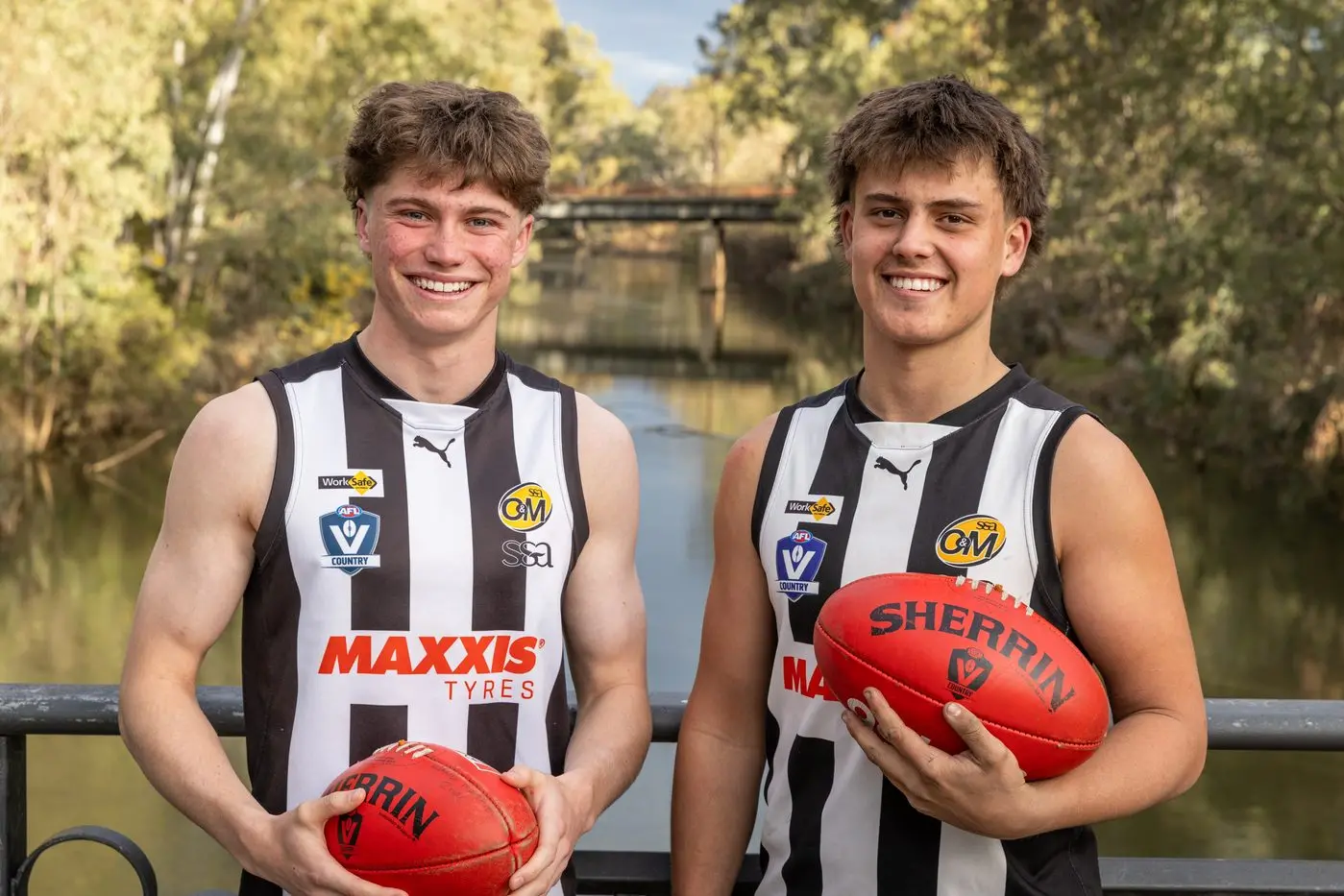 LEADING FROM THE FRONT: Wangaratta thirds co-captains Charlie Kerwin (left) and John Blake will be leading their side out against the hometown Lavington Panthers on Sunday morning. PHOTO: Marc Bongers