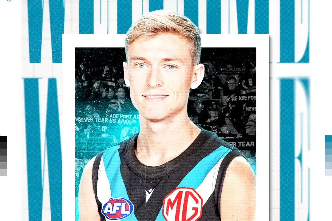 POWER BOUND: Joe Richards was traded to Port Adelaide on Tuesday. PHOTO: Port Adelaide FC (X)
