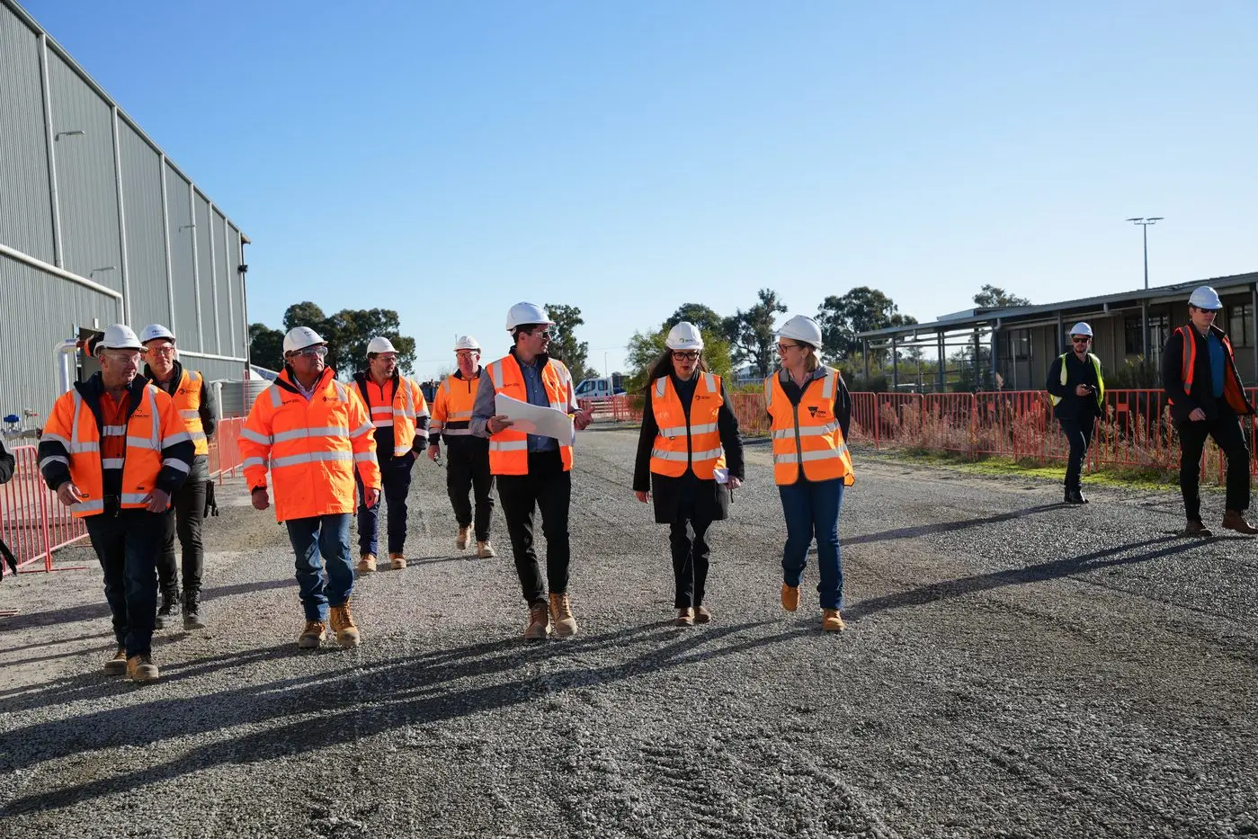 JOBS BOOST: Premier Jacinta Allan (extreme right) alongside Minister for Suburban Rail Loop, Housing and Building Harriet Shing at LS Precast in Benalla on Friday.