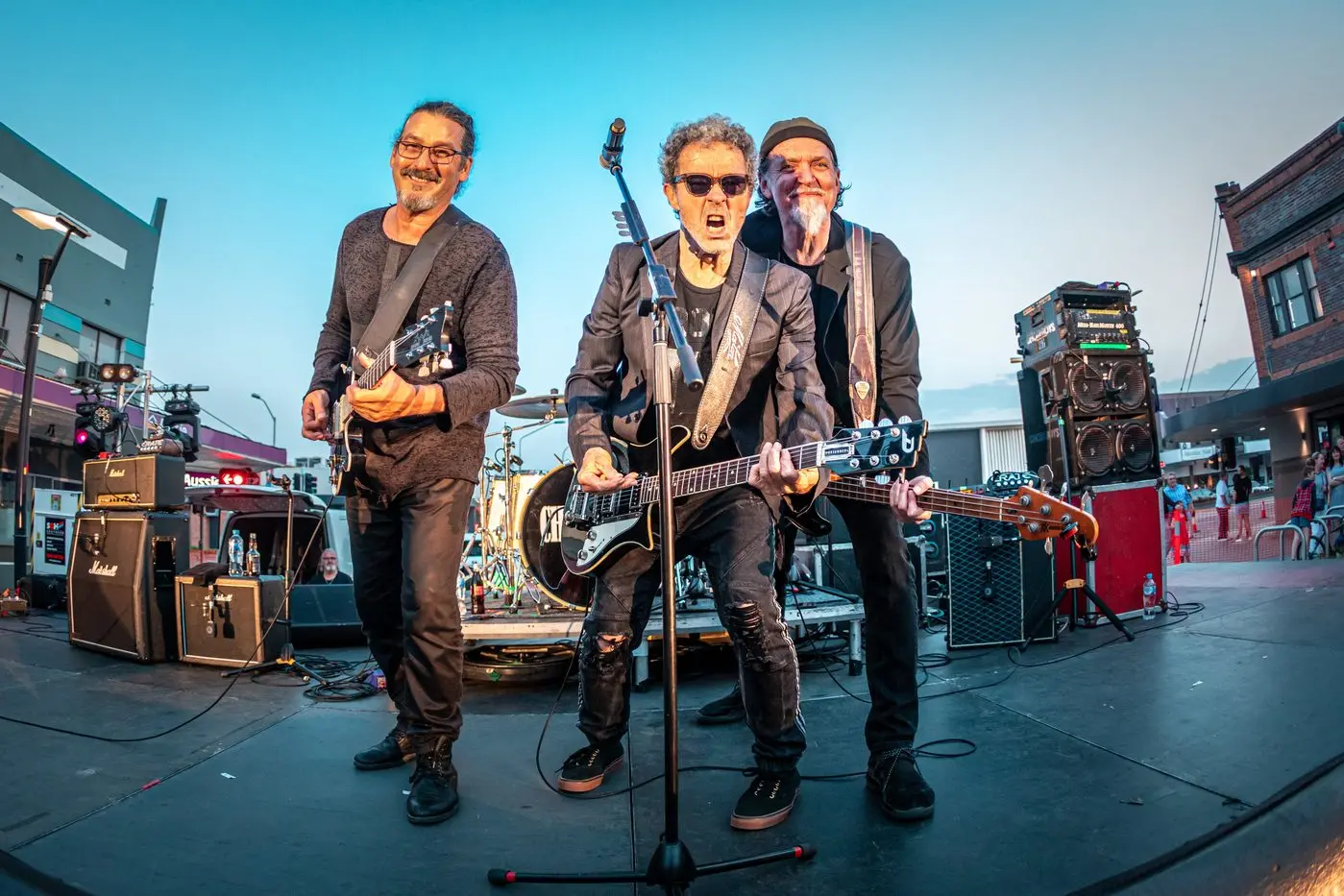 AUSSIE ROCK LEGENDS: The Choirboys - Brett Williams, Mark Gable and Ian Hulme - are set to take a walk down memory lane at the Wangaratta Performing Arts and Convention Centre on August 16. 