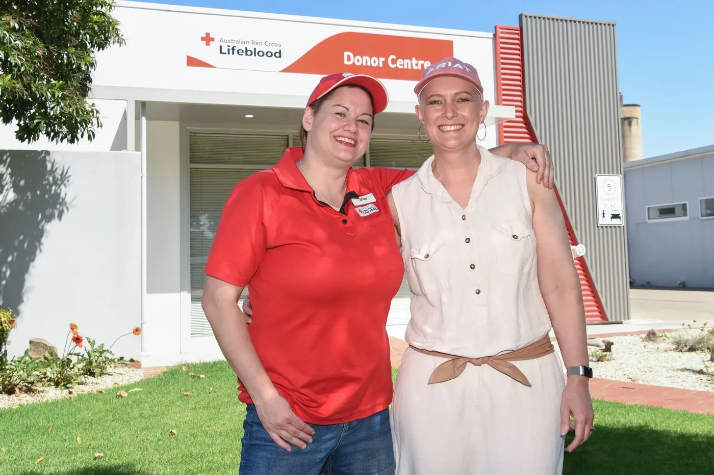 THE COMMUNITY NEEDS YOU: Shae Burns and Kelly Smith are encouraging locals to roll up their sleeve and give a life-saving donation.