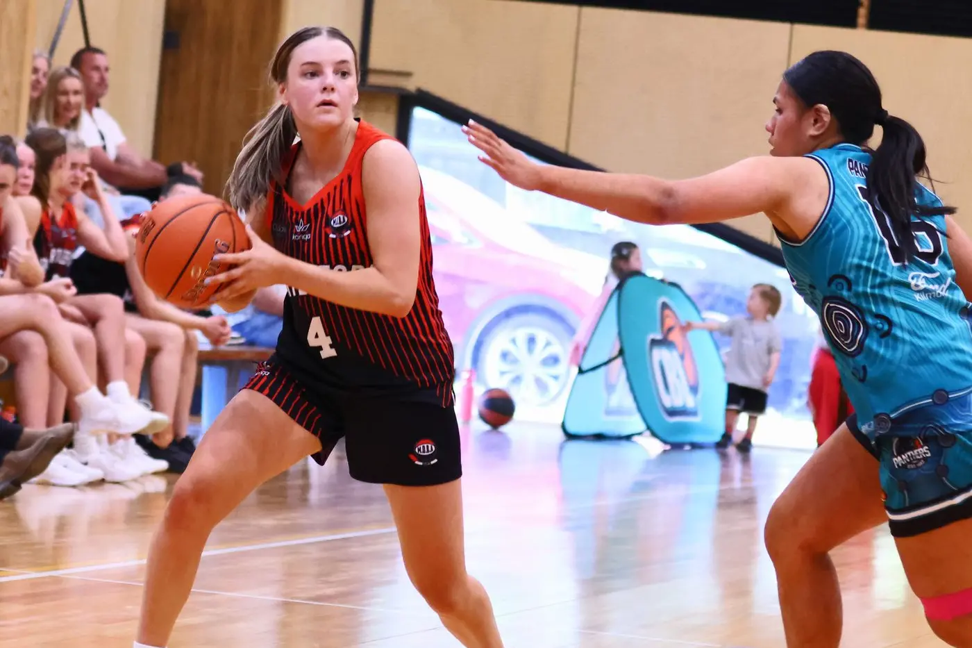 DRIVING IN: Evie Hughes was everywhere on the defensive end for the Saints last Saturday night and ended with 16 points. PHOTOS: Janet Watt