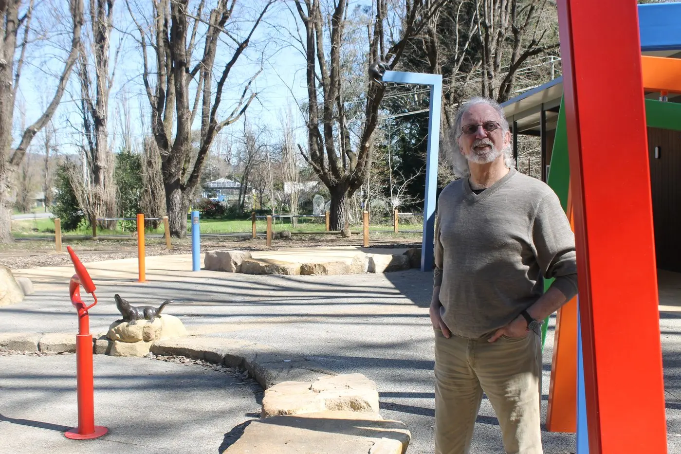 SPLASH INTO SPRING: Myrtleford Chamber of Commerce president, Jim van Geet and the Alpine Shire Council will host the grand opening of the new Myrtleford Splash Park after years of planning. PHOTO: Phoebe Morgan