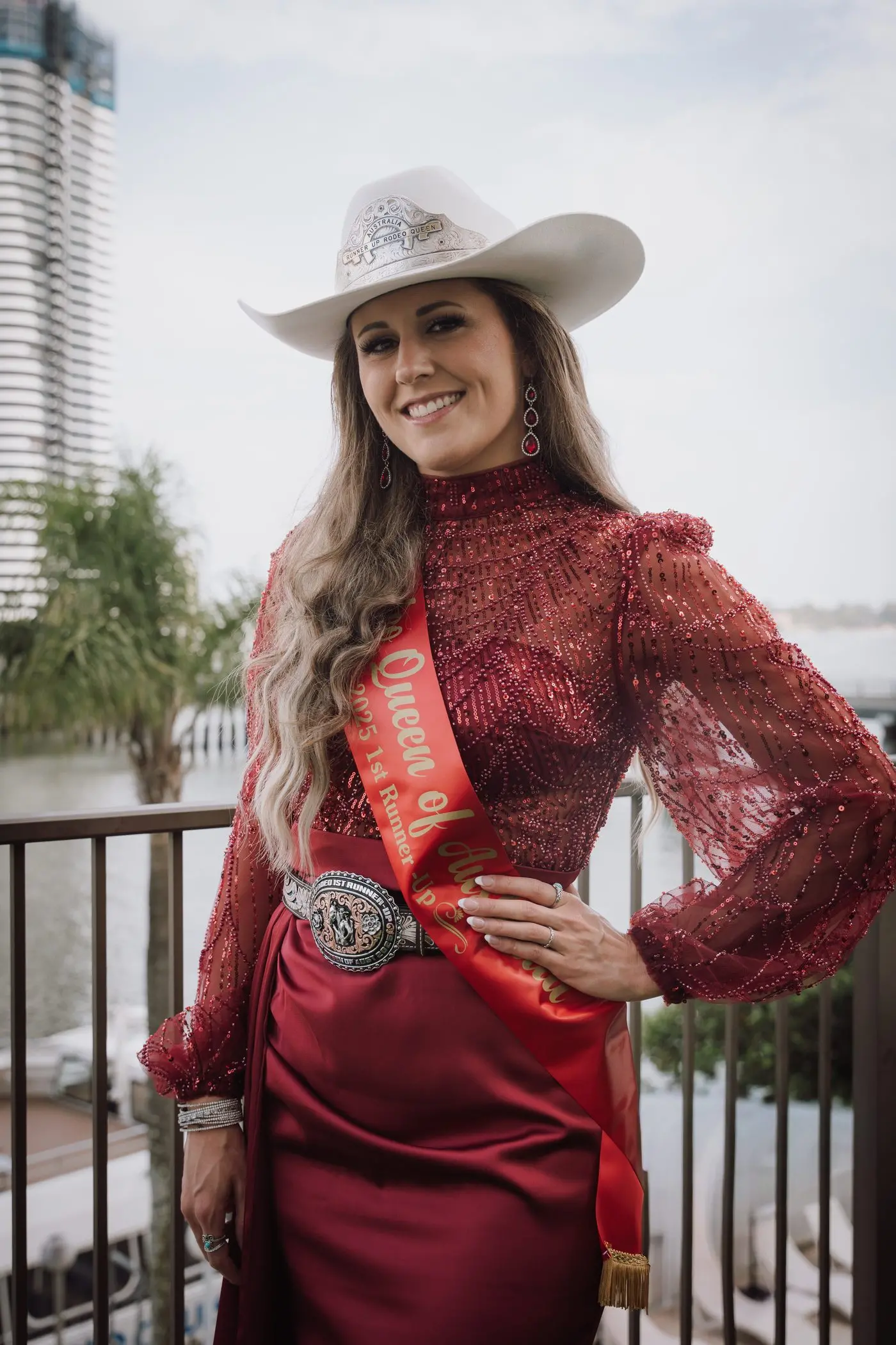 MAJESTY: Former Wandiligong local Grace Griffith was crowned Runner Up Queen at the 2025 Australian Rodeo Queen Quest. PHOTO: Belle Styles