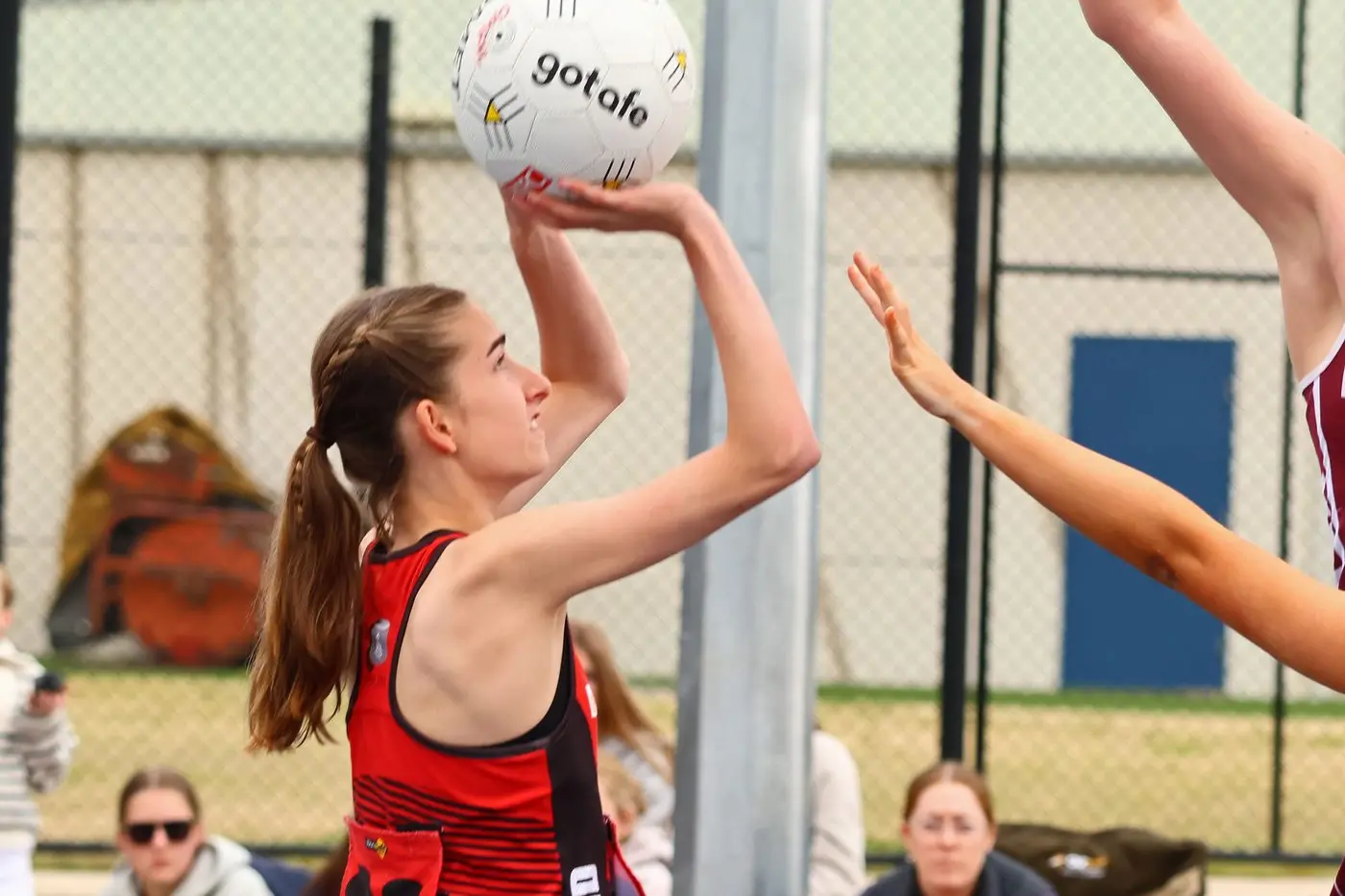 SURE SHOT: Taylor Williamson lines up the shot on goal. PHOTO: Janet Watt