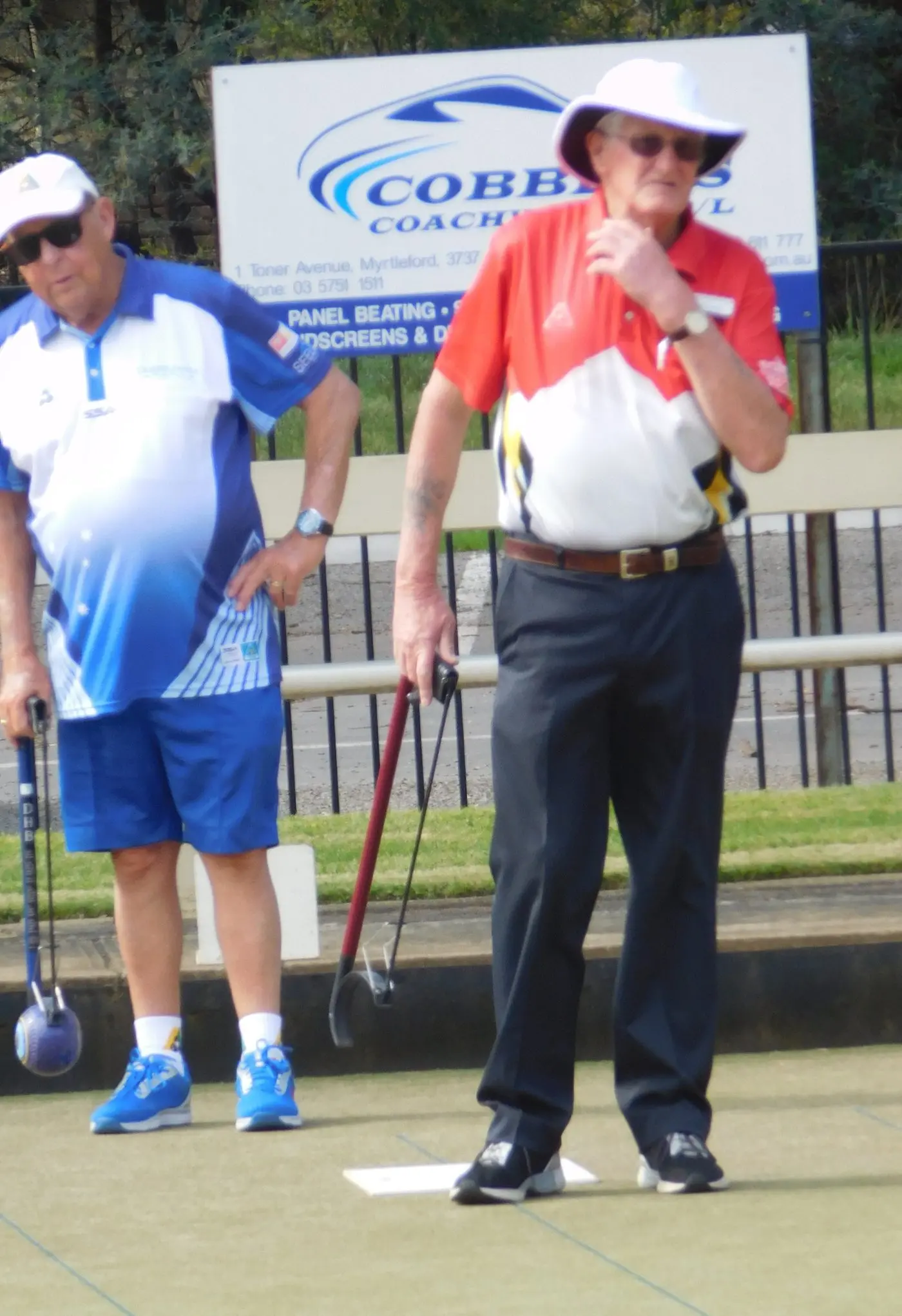 BOWL ON THE WAY: Graham Burrington shoots in the B1.