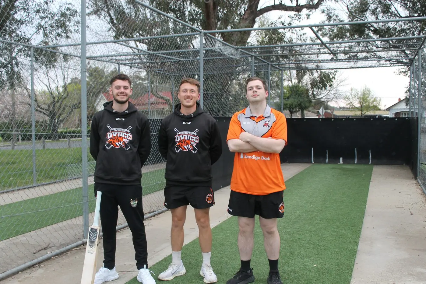 READY TO ROCK: OVUCC\\'s English recruits (from left) Joel Jordan and Joe Monk with new skipper Seamus Phillips. PHOTO: Phoebe Morgan.