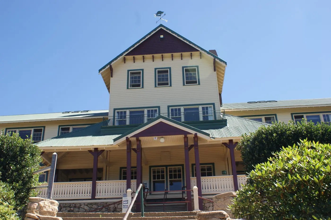 BACK TO WORK: Work on a cafe at Mount Buffalo Chalet resumed this week. PHOTO: Phoebe Morgan