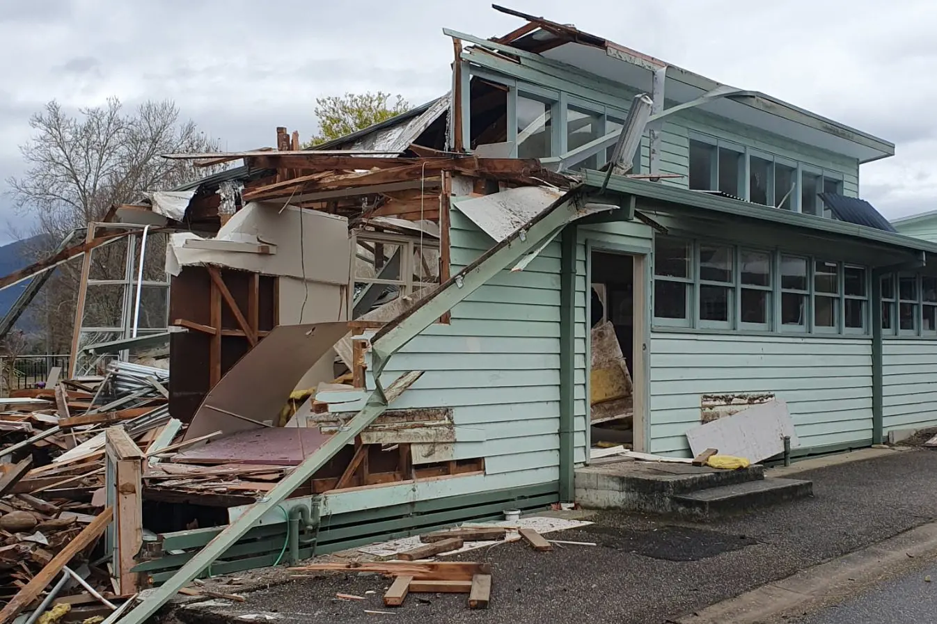 I CAN SMELL THE FRESH AIR ALREADY: The old rooms have been demolished to make room for an outdoor classroom and greenspace at Mount Beauty Primary School.