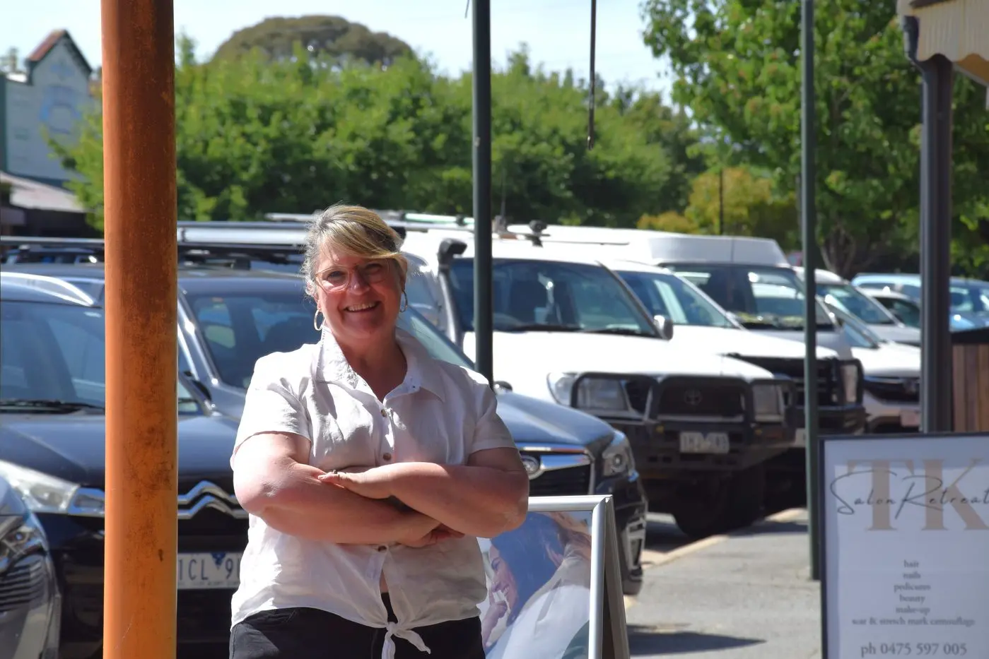 BLOCKED BUSINESS ON BINNEY: \\u201CMy business relies heavily on people being able to park out in front of my shop... If they can\\'t pull up at the front, they don\\'t stop,\\u201D Petrostar Euroa co-owner Kirrily McCombe said. PHOTO: Darren Chaitman