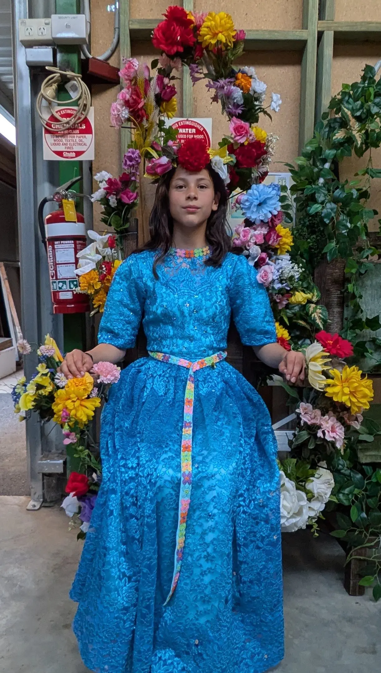 BOTANICAL BOWER OF POWER: Mila Trejo-Tsymbalov as the Flower Spirit Hana in Euroa Little Theatre\\'s upcoming first attempt at a different kind of play. PHOTO: Alison Hayes