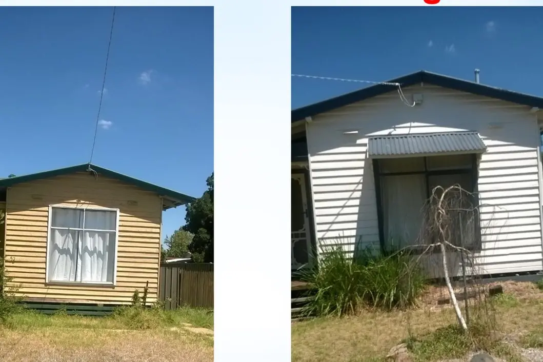 MAKING A BIG DIFFERENCE: Two houses, both facing north, with different internal temperatures. PHOTOS: Geoff Lodge