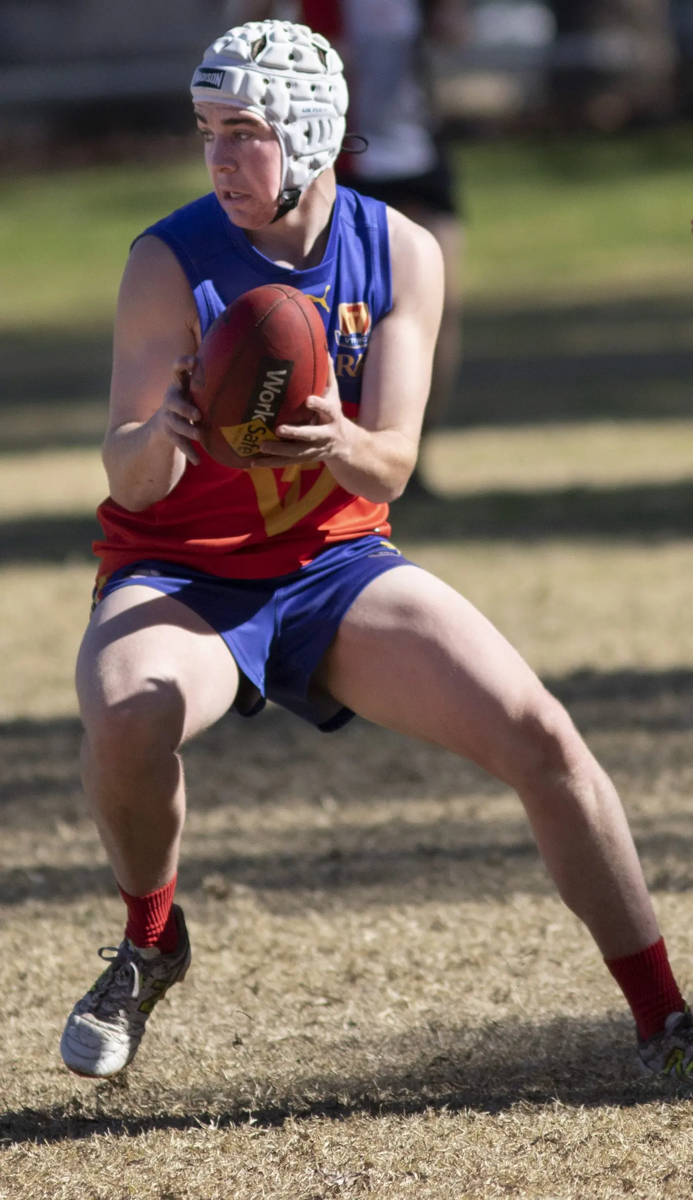 CHANGE OF DIRECTION: Violet Town\\'s James Hansen pushes off into space to shift the play.\\nPHOTOS: Dale Mann