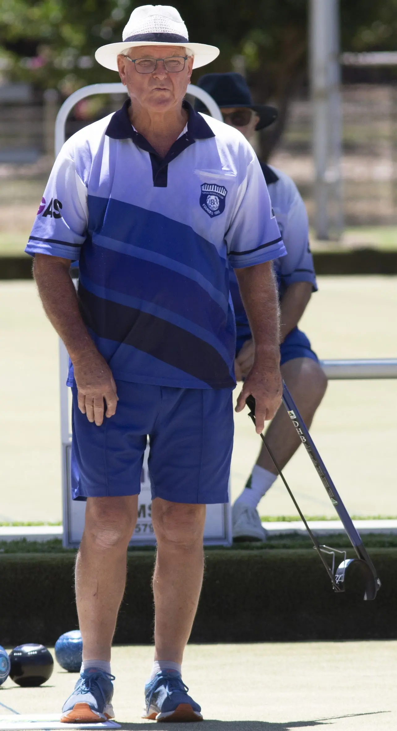 POISED FOR PERFECTION: Brian Bamford steadies himself, preparing for a flawless shot. PHOTOS: Dale Mann