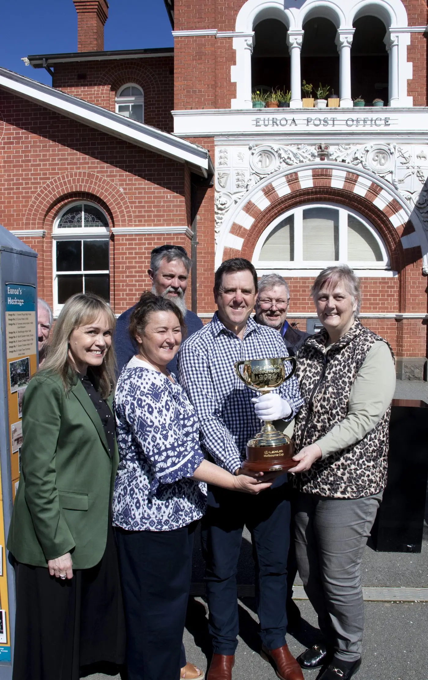 IN ON THE ACT: Strathbogie Shire CEO Rachelle Quattrocchi poses with Councillors Vicky Halsall, Scott Jeffery, and Fiona Stevens (front row), and Clark Holloway and Greg Carlson.
