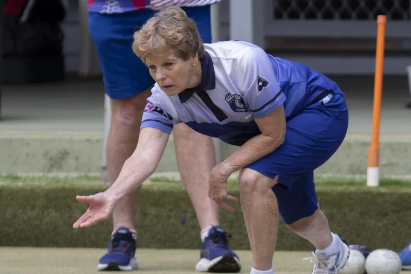 CHARGING FORWARD: Buffy McFarlane aims to shake up the game with this bold attacking shot. PHOTOS: Dale Mann