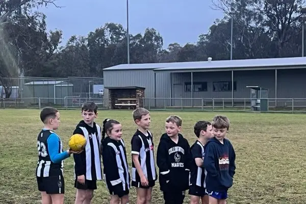 A HANDFUL OF MAGPIES: Donning their black and white is just a fraction of the crowd who turned out for the clinic at Longwood. PHOTOS: Rick Shiner