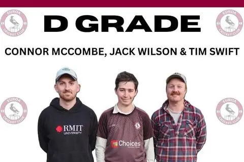 D GRADE LEADERSHIP: Connor McCombe, Jack Wilson, and Tim Swift will lead D Grade in the 2025/26 season.