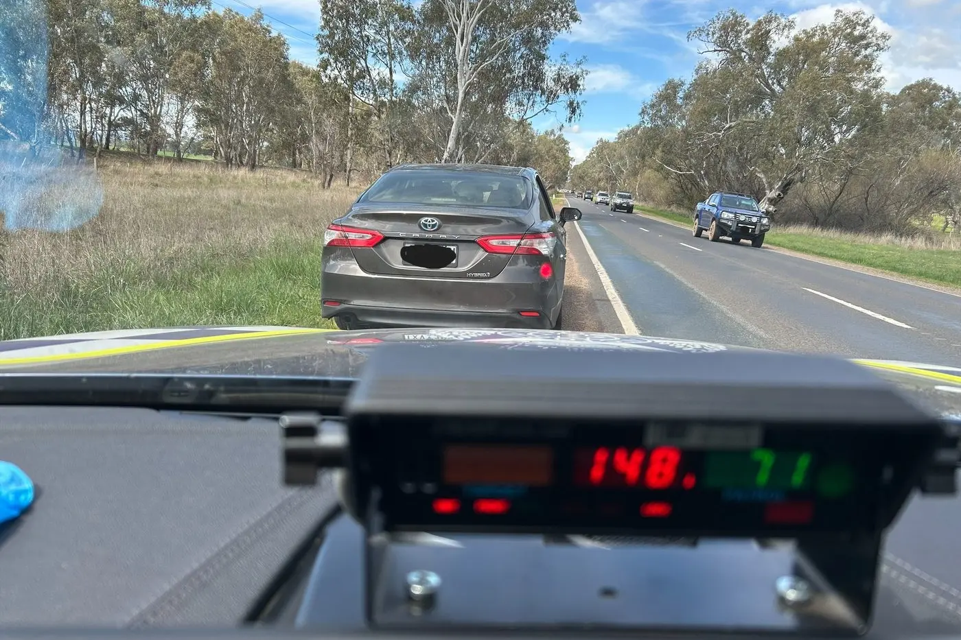 READY TO RIDE: A vehicle was clocked at 148 km/h on the Maroondah Highway with occupants claiming they were running late for a trail ride.