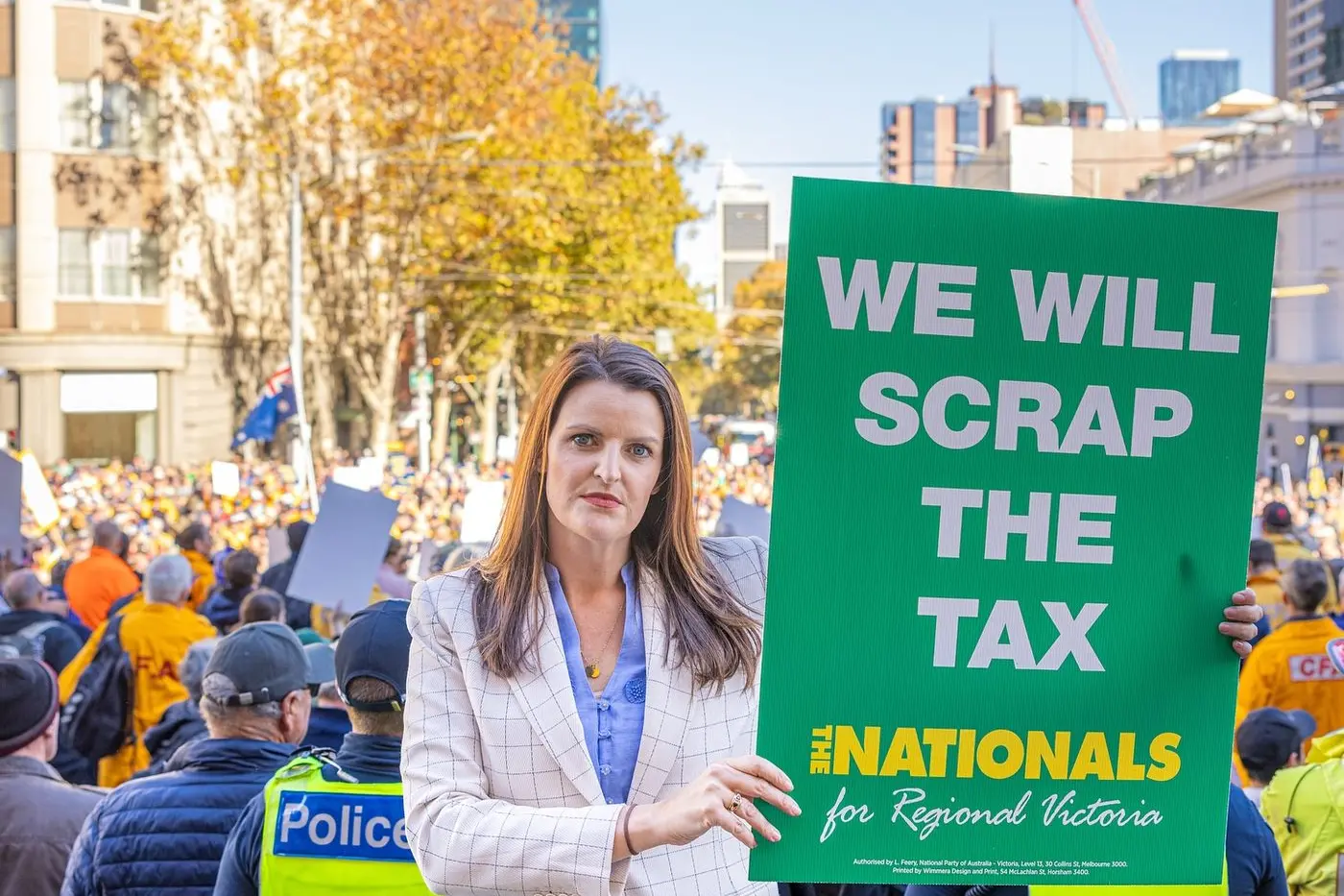 SCRAP THE TAX: Member for Euroa, Annabelle Cleeland, has called for CFA volunteers to be provided with paper copies of the rebate application form for the ESVF.