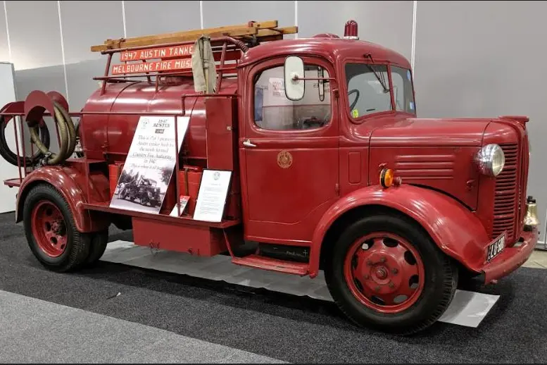 VINTAGE ON DISPLAY: An Austin Fire Truck pictured at the Melbourne Fire Museum. PHOTO: Melbourne Fire Museum