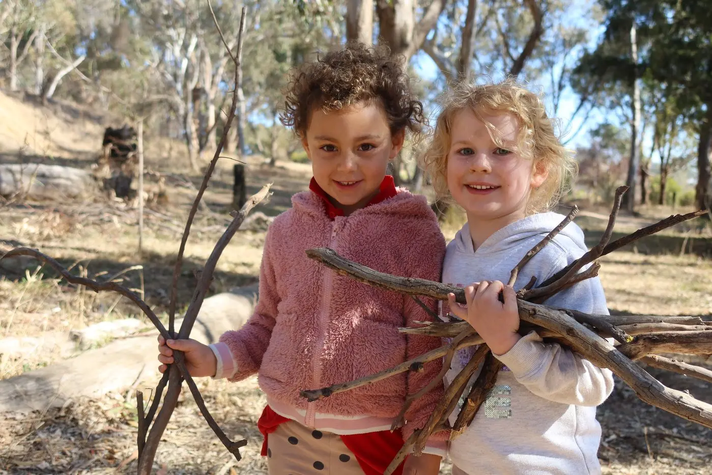LEARNING IN THE SHIRE: The Farmhouse\\'s Mia Roberts and Summer Davidge at Loyola Bushland Reserve, Mansfield enjoying one of the facilIty\\'s numerous outdoor excursions. From the start of their educational journey to readying to leave formal school education, Mansfield Shire and the North East overall offer some amazing learning opportunities.