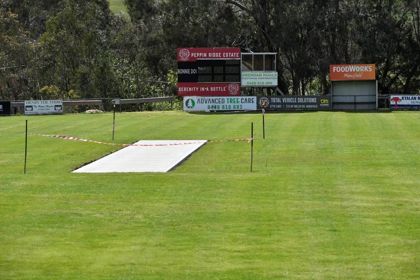 BOWLED OVER: Bonnie Doon resident Paul Sladdin has questioned Mansfield Shire Council\\u2019s decision to install a concrete cricket pitch on the football oval, citing a lack of community consultation.