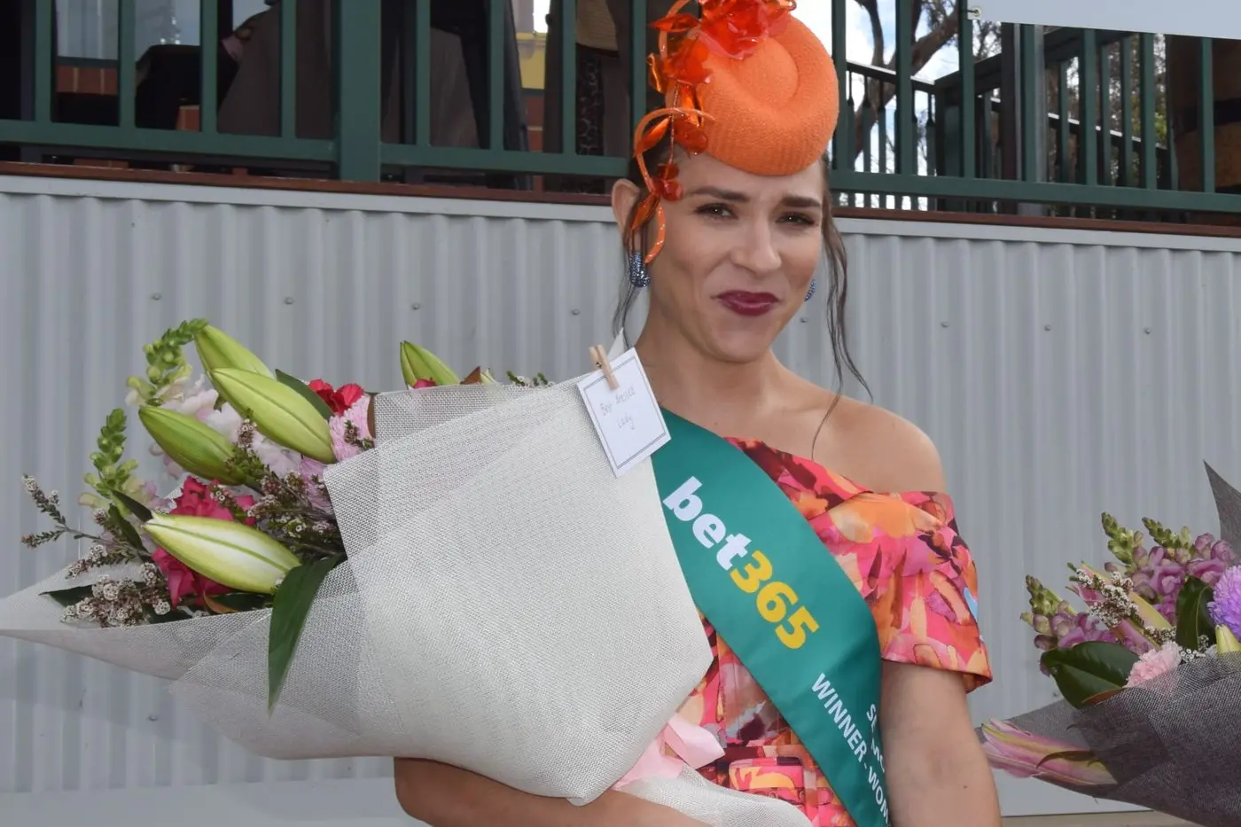 ANY EXCUSE: Adrianne Moore thinks a day at the races is ample excuse to brighten up an event with a prize-winning getup. \"There\\'s not many opportunities you can really go all out with getting dressed up,\" she said. PHOTO: Andy Wilson