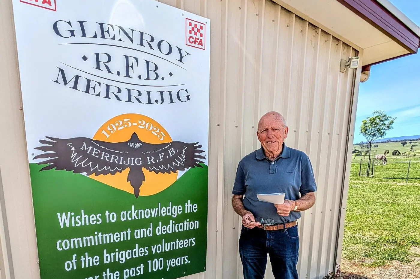 COMMUNITY-LED: John McCombe has compiled and written a short history of the Merrijig CFA in honour of the brigade\\'s upcoming centenary. PHOTO: Marta Wakeling