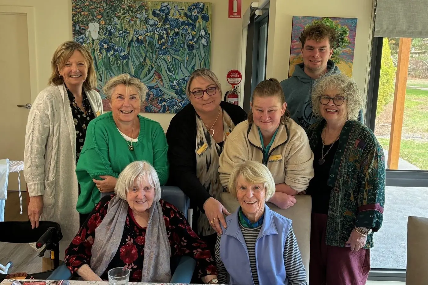 CARING: Rosehaven staff and volunteers with guests Nancy Marsh & Joyce Bennett. PHOTO: Supplied