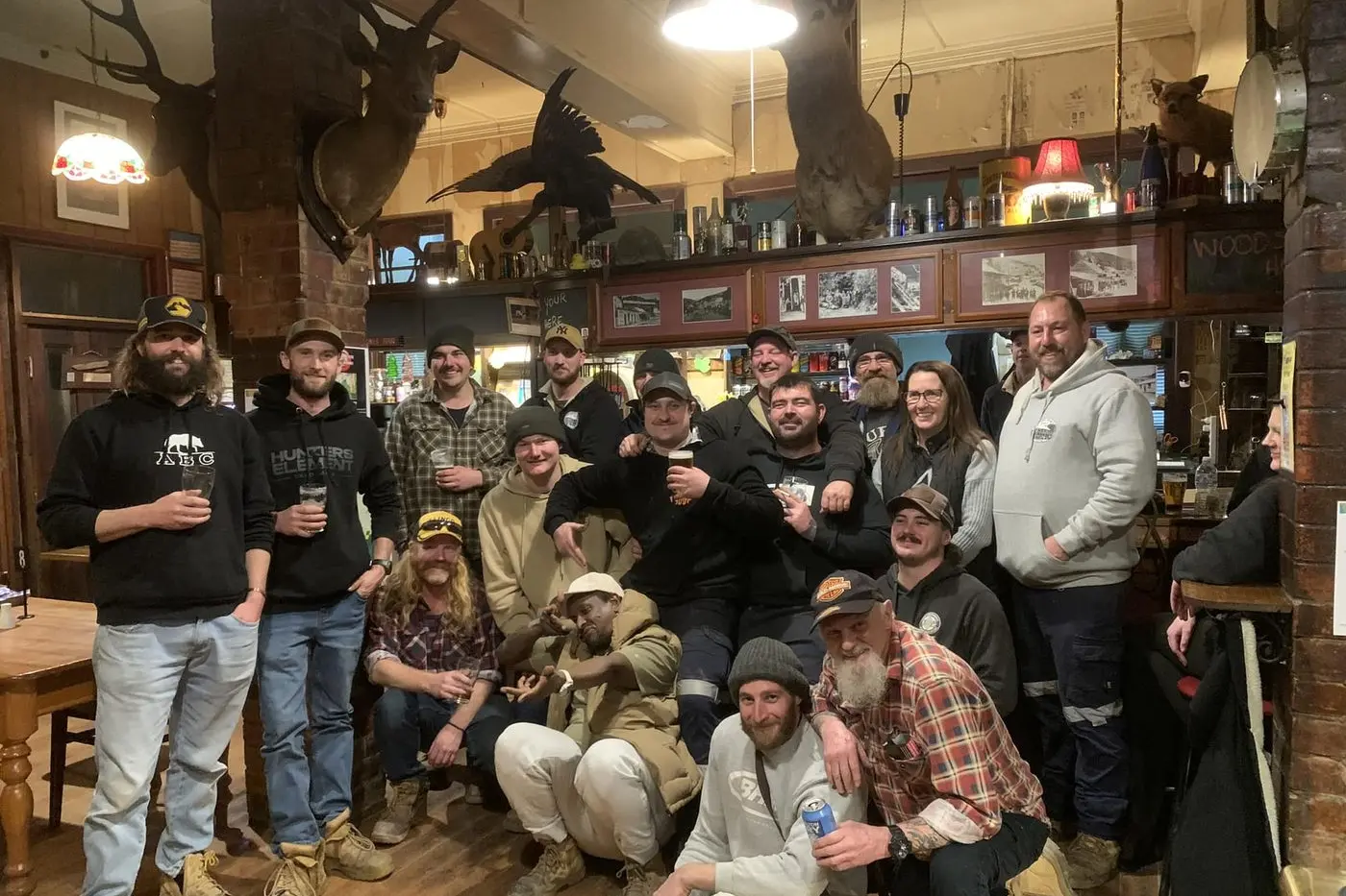 THE LAST SHIFT: Post shift beers at the Woods Point Commercial Hotel for one of the A1\\'s swings. PHOTO: Andrew Merlo/Woods Point And Matlock Page