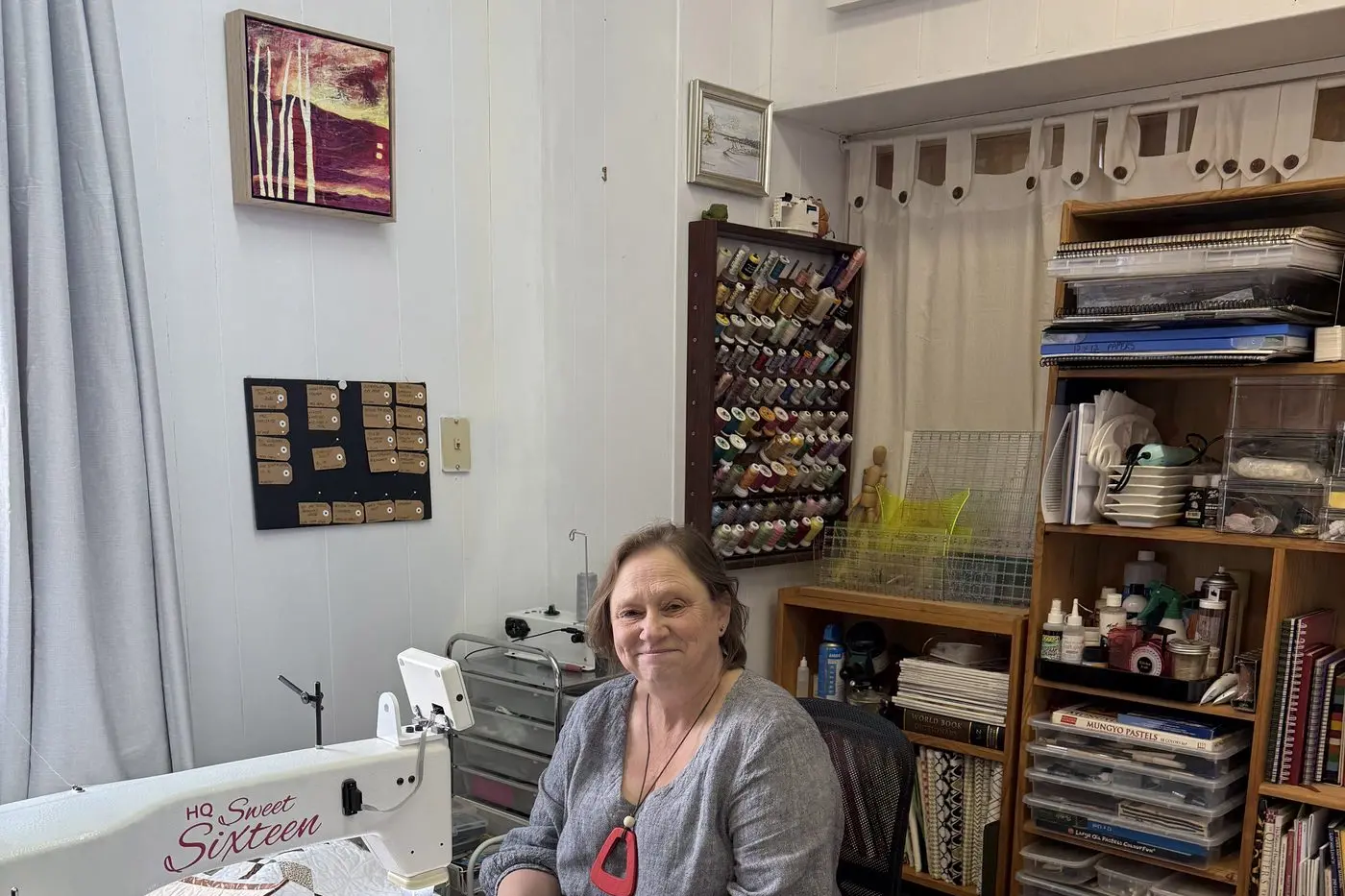 FEATURE ARTIST: Textile creative Donna Hughes will share her quiltmaking expertise at the 2025 Strictly Quilts exhibition, at the Uniting Church hall in Wangaratta from 31 October to 3 November. PHOTO: Ros Janas