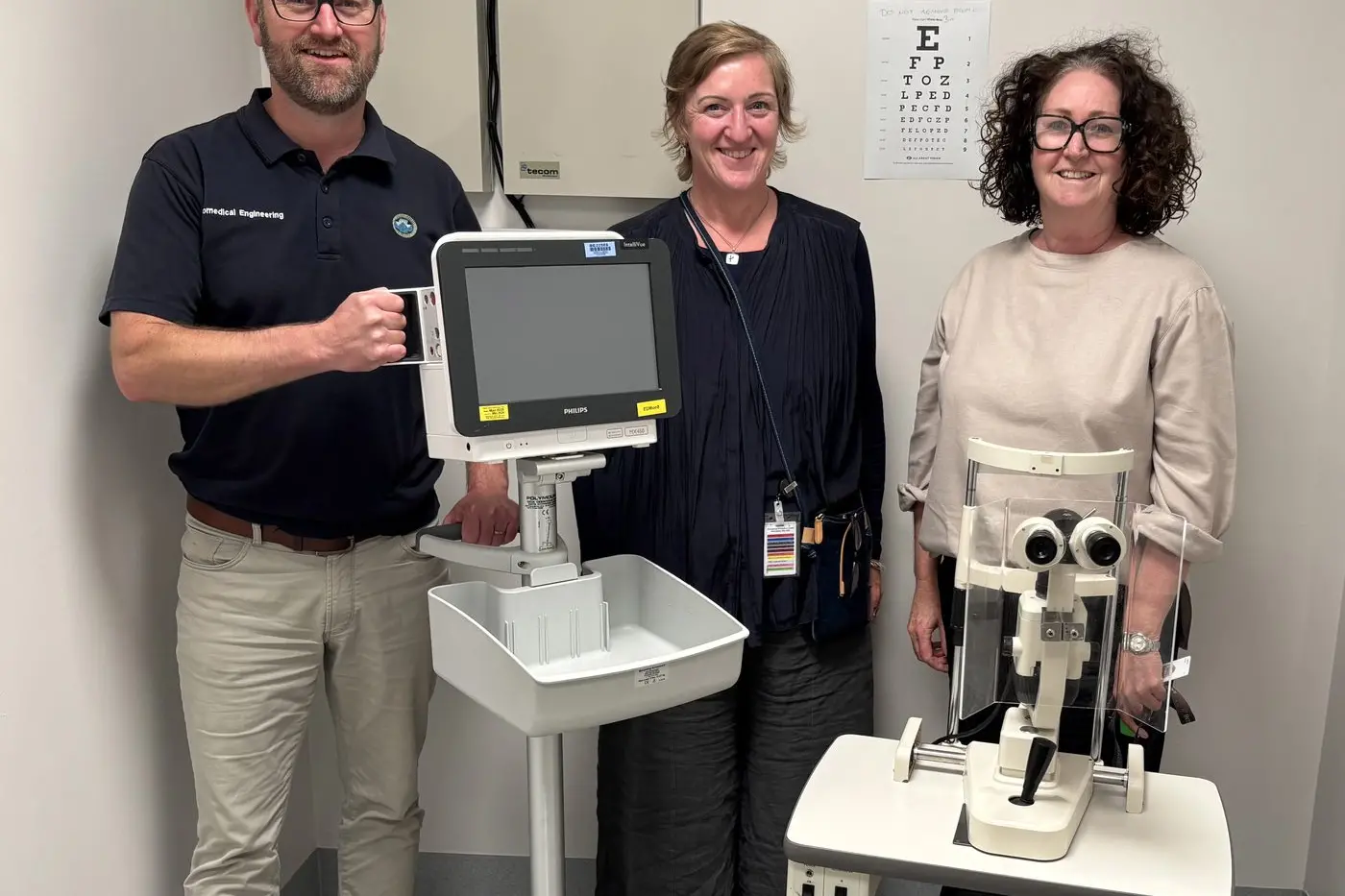 TIME FOR CHANGE: Northeast Health Wangaratta\\'s (from left) manager of biomedical engineering Nathan Carter, emergency department nurse unit manager Jodie Moore, and executive director people and corporate operations Kim Bennetts with some of the equipment to be replaced.\\n\\n