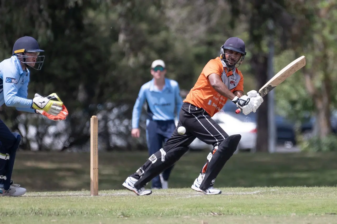 155 NOT OUT: Geeth Alwis was hitting the ball to all parts of the oval on Saturday, picking up the first century of the A grade season on his way to 155*. PHOTOS: Melissa Beattie
