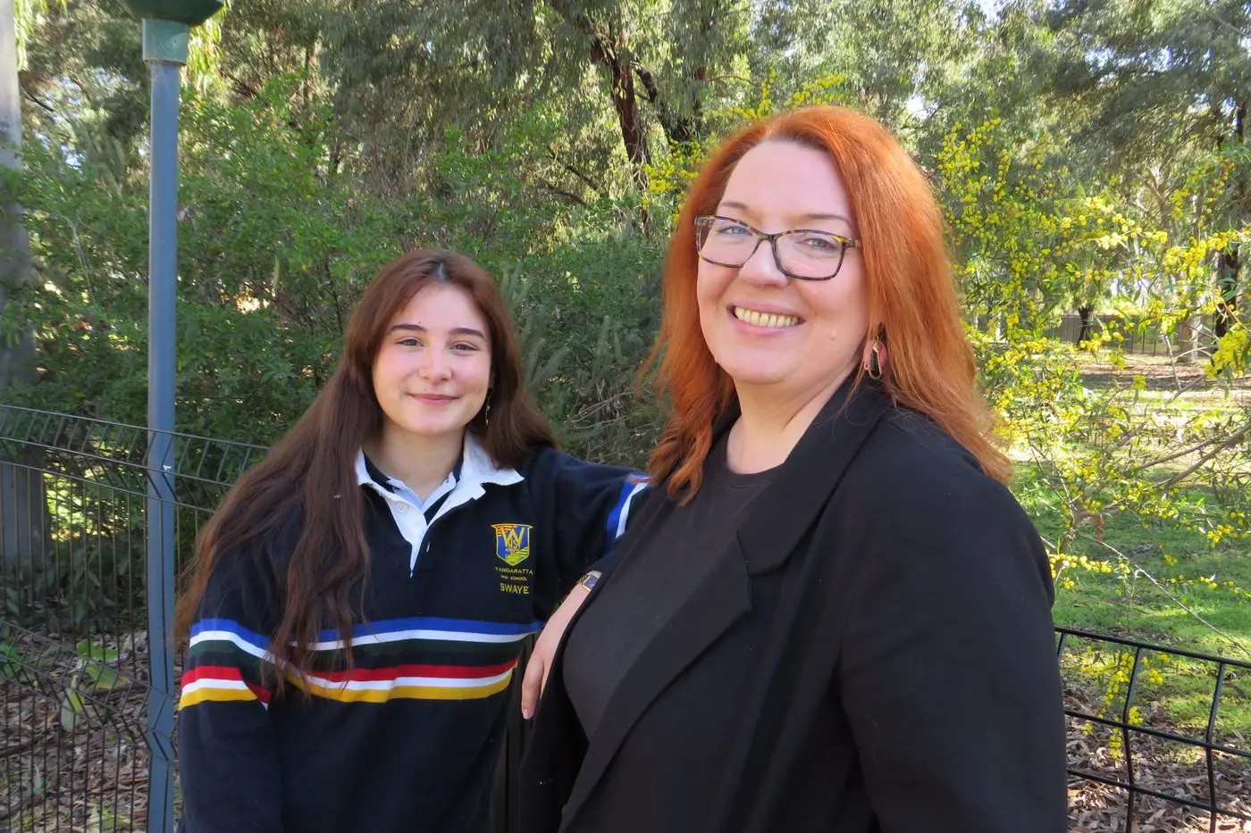 ENCOURAGING EXCELLENCE: Wangaratta High School year 12 student Swaye Frankland, who has been part of SEAL (Select Entry Accelerated Learning), with program coordinator Meryl Herman. PHOTO: Simone Kerwin\\n