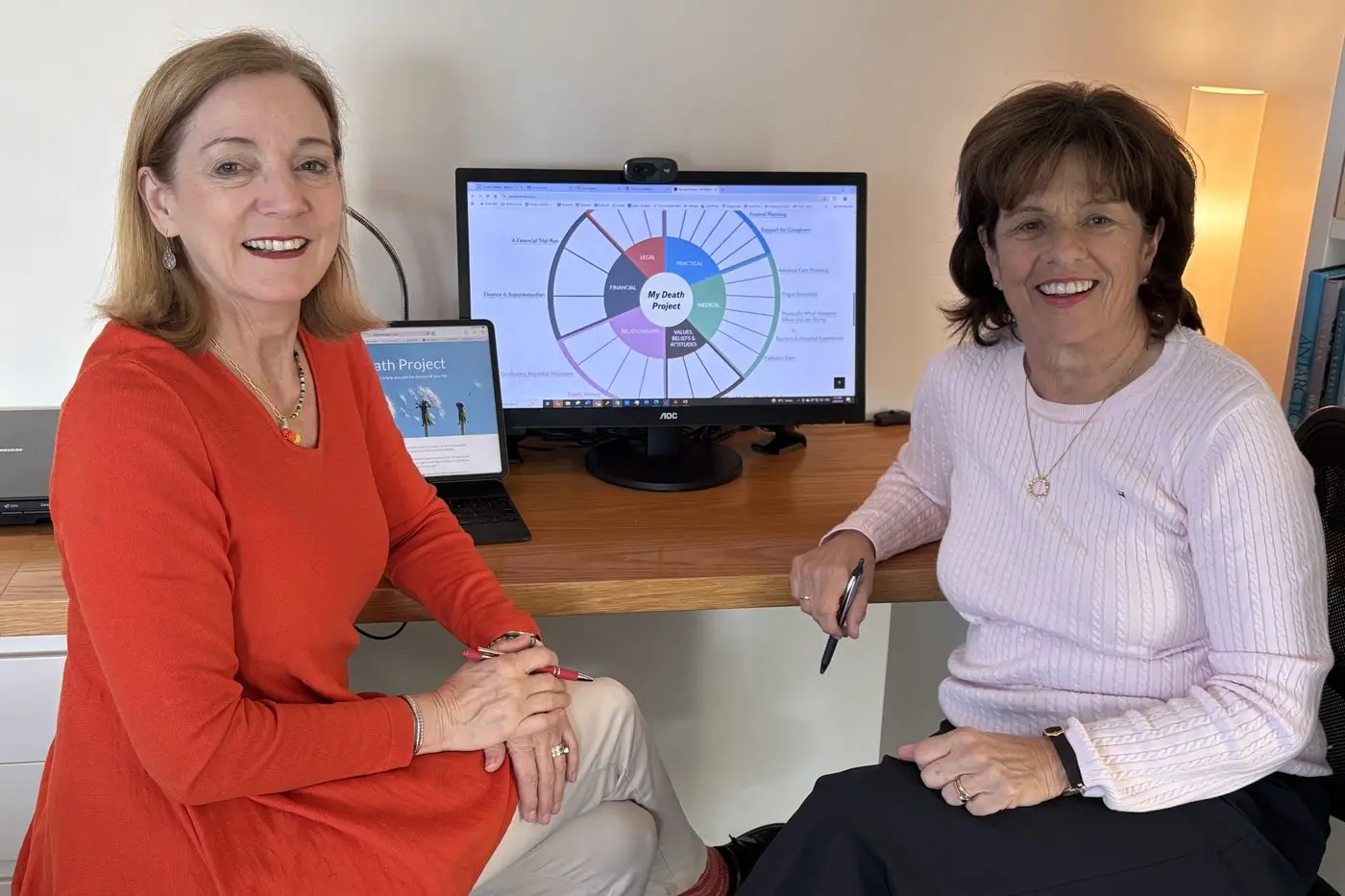 GETTING SORTED: Beechworth\\u2019s Lori Callahan (left) and Helen Allchurch have developed a free website resource to help people have vital paperwork in order