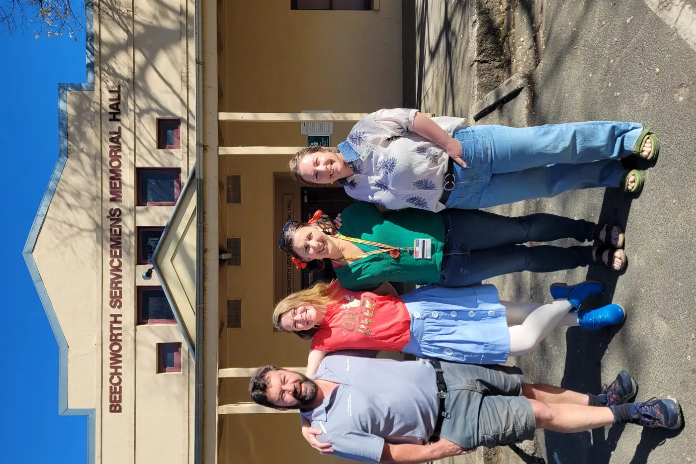 COMMUNITY PASSION: Bendigo Bank - Community Bank Beechworth & District Board chair Ben Merritt, Indigo Shire Council community development officer Kate O\\u2019Toole, BHS health promotion officer Bernadette McCann and Quercus Beechworth operations coordinator Heather Jameson at the local Soldiers\\u2019 Memorial Hall where the community Christmas lunch will take place. PHOTO: Coral Cooksley