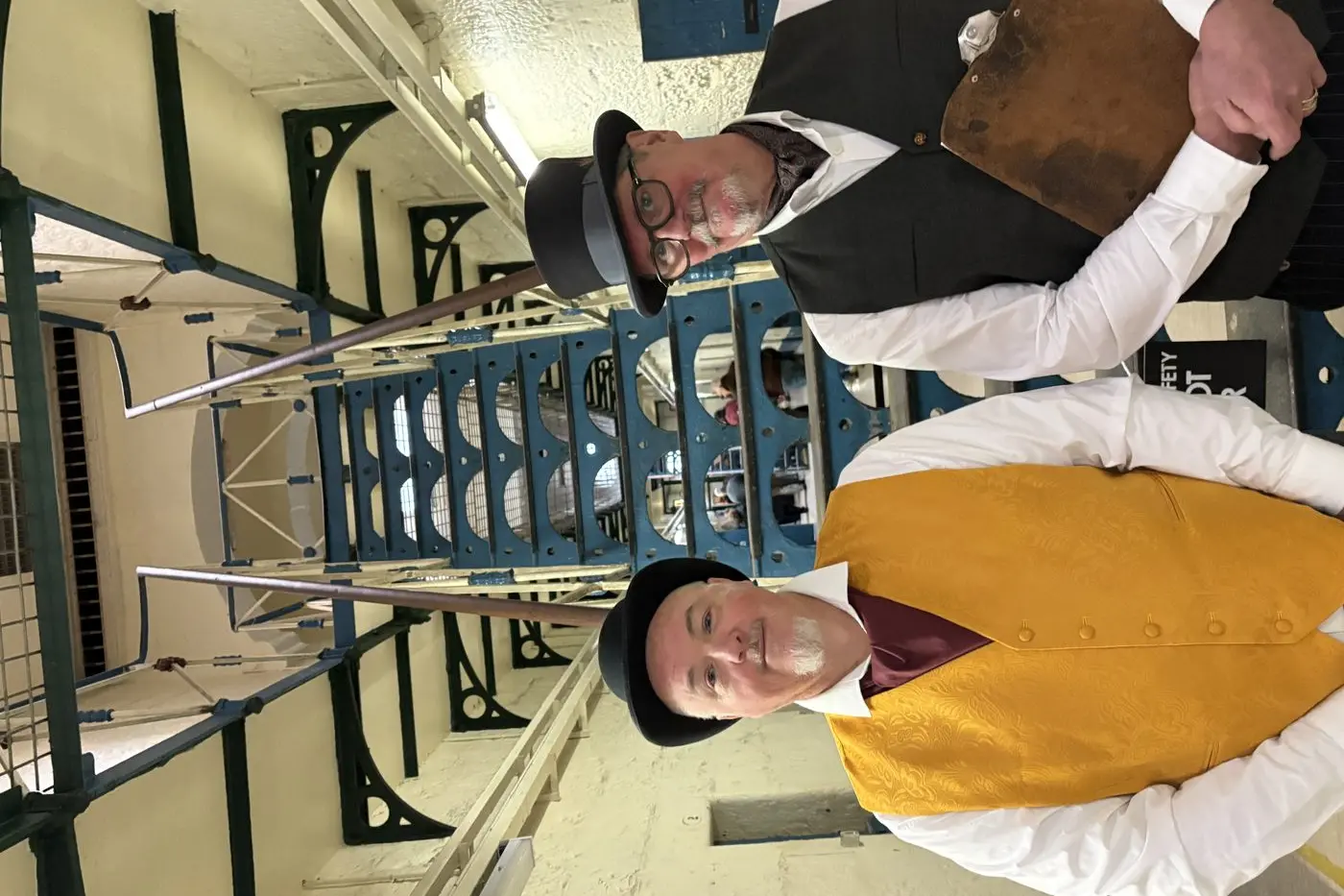 TALKING HISTORY: Governors Castieau (Peter Uniacke) and Thompson (Gary Browne) on last week\\u2019s inaugural Old Beechworth Gaol tour.