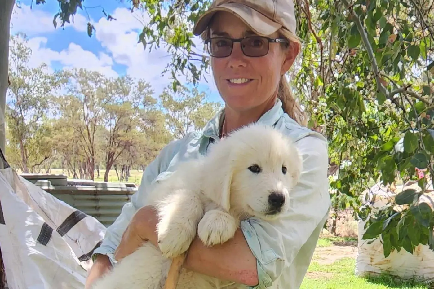 IN COMBINATION WITH OTHER TOOLS: Dr Julie Brown is a livestock producer and vet uses guardian dogs on her family property to prevent against predator attacks.
