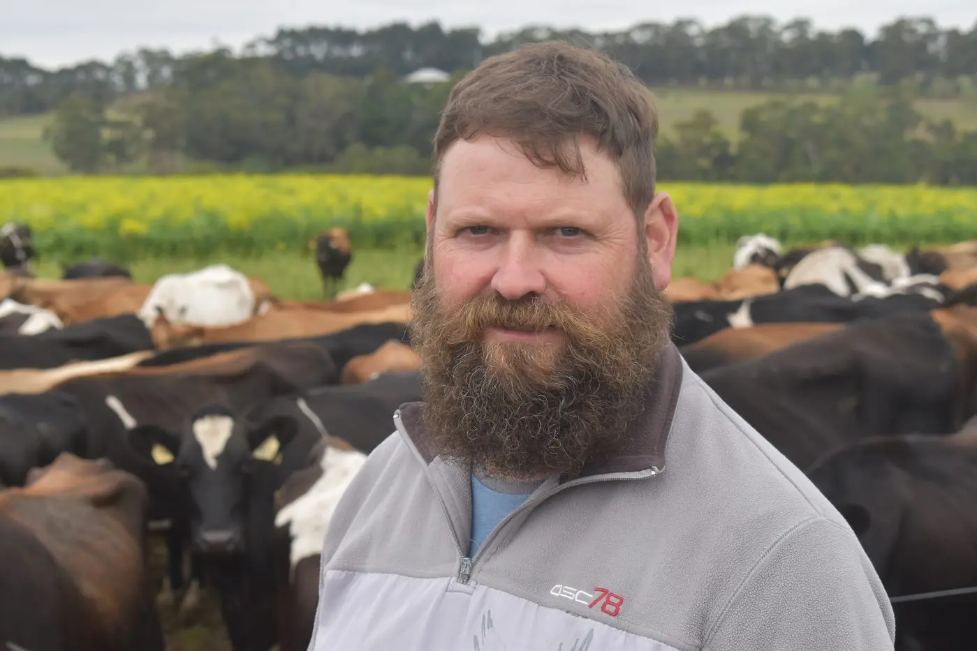 FLEXIBILITY: Tough season impacts milking routine for Barongarook West farmer Simon Scott.