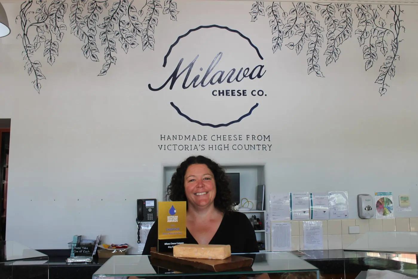HIGHLY AWARDED: Milawa Cheese CEO, Ceridwen Brown, celebrated the King River Gold taking home the Champion Washed/ Mixed Rind Cheese category at the Australian Grand Dairy Awards. PHOTO: Chloe Jaenicke 