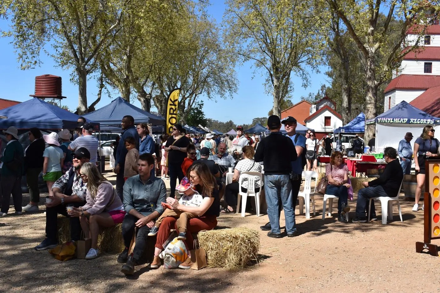MARKET DAY: At the re-opening of the Tahbilk Winery Cellar Door a combination of wines, music and a market day drew thousands of visitors. PHOTOS: Pam Zierk-Mahoney