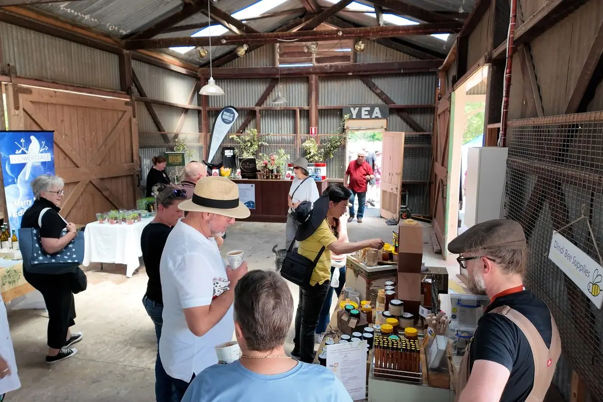 MEET THE MAKERS: Featured producers in the good shed gallery at the Murrindindi Harvest Celebration in Yea.PHOTO: James Turb Anderson \\u2013 Turbo 360