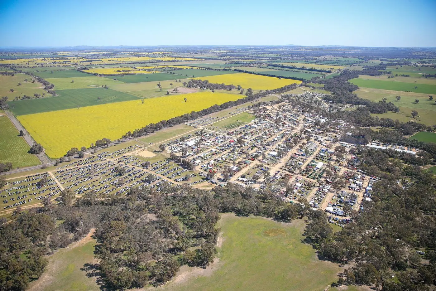BIRD\\'S EYE: A view of the 2024 Henty Machinery Field Days which drew 55,000 visitors across the three days.