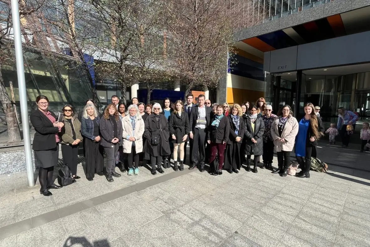OUTCOME NOT SO TRANSPARENT: Animal protection organisation, Farm Transparency Project\\'s supporters turned up to Federal Court last week to hear the approval of the injunction. PHOTO: FTP.
